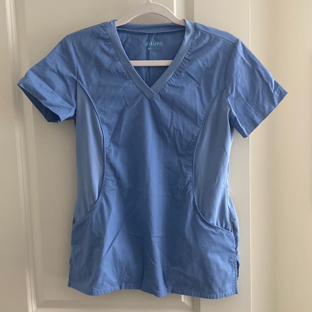 Allure Cecil Blue Scrub Top